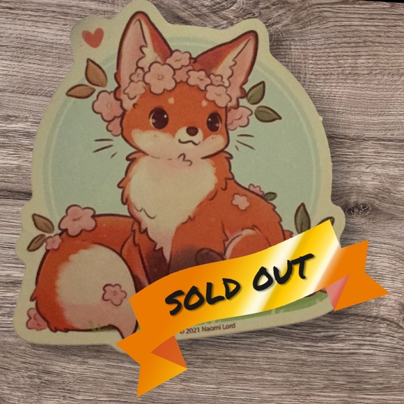Springtime Fox 2021 Limited Edition Naomi Lord Collectible Sticker - Picture 1 of 2